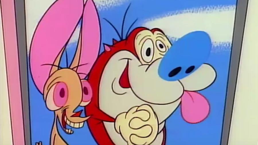 Os protagonistas em cena do desenho animado "Ren & Stimpy" - Reprodução