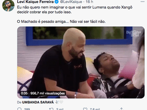 'BBB 21': Usuários acusam brothers de intolerância religiosa - Reprodução / Twitter - Reprodução / Twitter