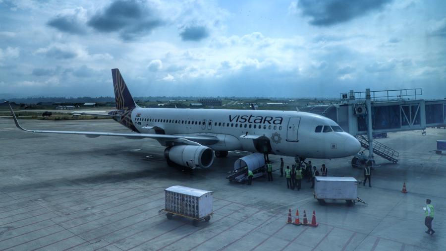 Aeronave na companhia aérea indiana Vistara - NurPhoto via Getty Images