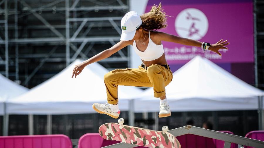 A skatista brasileira Rayssa Leal, medalha de prata nos Jogos Olímpicos de Tóquio - Gaspar Nóbrega/COB