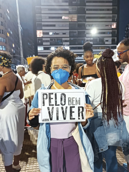 Midria na Marcha das Mulheres Negras, em São Paulo - Instagram