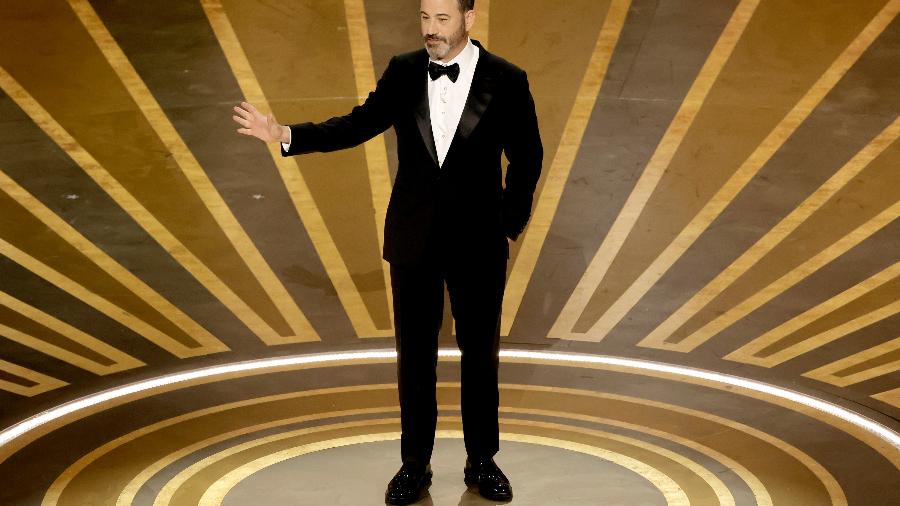 Jimmy Kimmel apresentando o Oscar 2023 Jimmy Kimmel apresentando o Oscar 2023