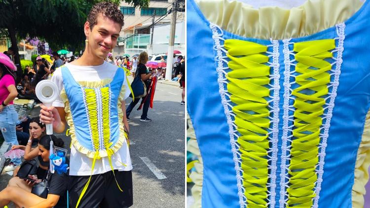 Matheus Henrique, 21, de São Paulo, fez o corset especialmente para ver as Twice
