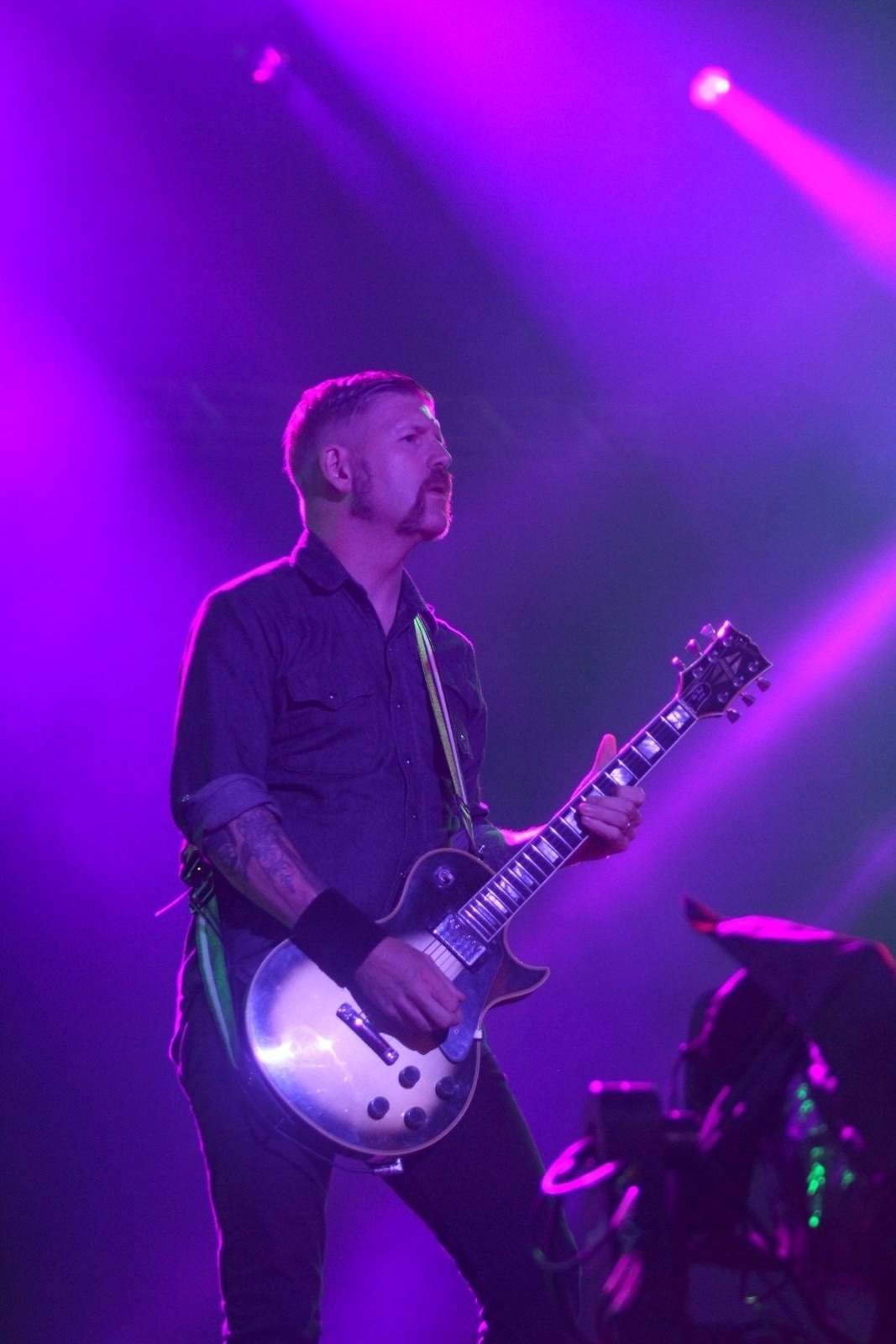 25.set.2015 - A banda americana Mastodon, representando o new wave heavy metal, se apresenta no palco Mundo, durante o quinto dia do festival Rock in Rio 2015. - Ricardo Leal/Foto Rio News