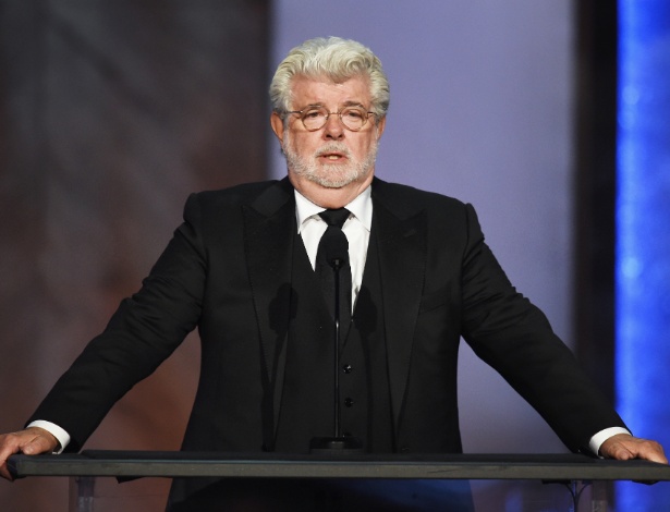 9.jun.2016 - O diretor George Lucas discursa em evento em Hollywood - Kevin Winter/Getty Images