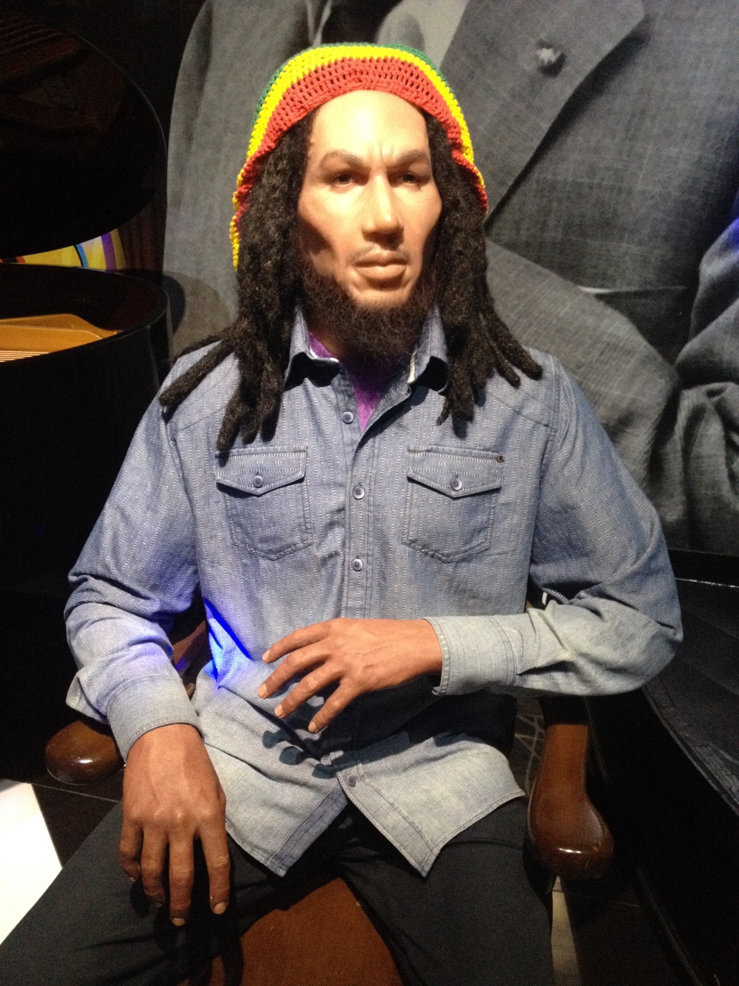 A estátua do cantor de reggae Bob Marley foi uma das totalmente produzidas em Gramado, apesar de o material ser todo importado. O projeto faz parte de um teste, já que a maior parte das estátuas de cera vem de fora do país - Luna D'Alama/UOL