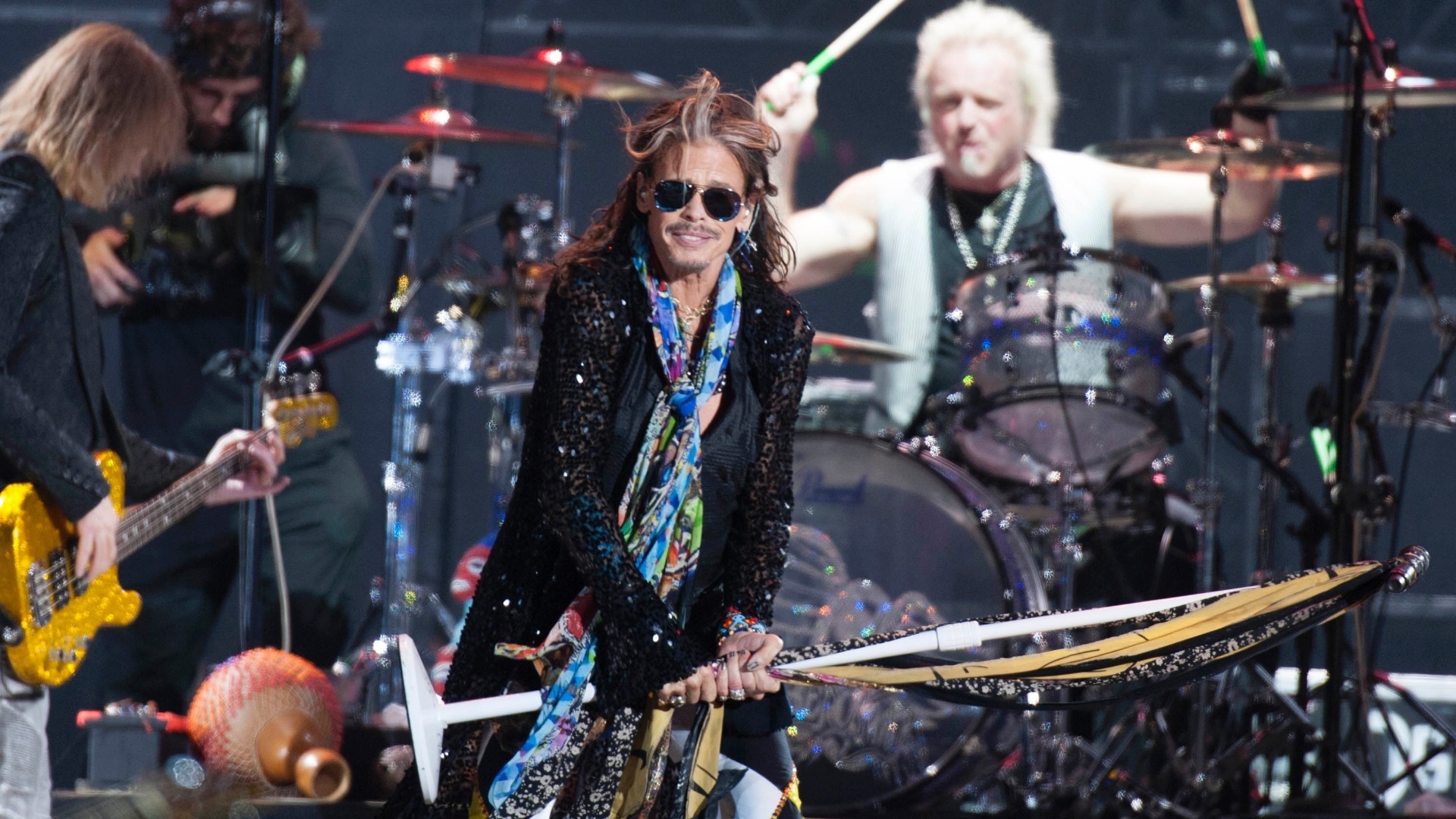 15.out.2016 - Aerosmith se apresenta no Allianz Parque, em São Paulo, com estádio lotado - Reinaldo Canato/UOL