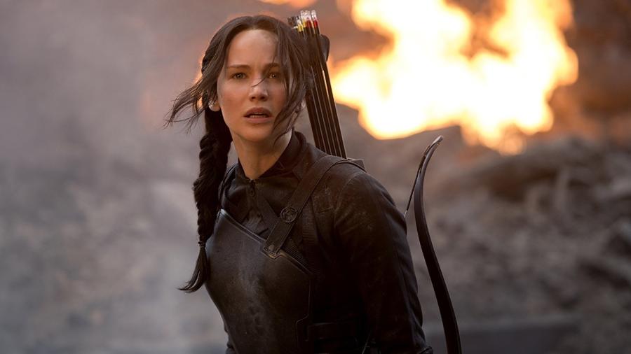 Jennifer Lawrence em cena de "Jogos Vorazes: A Esperança ? Parte 1" (2014); novo filme será produzido - Divulgação