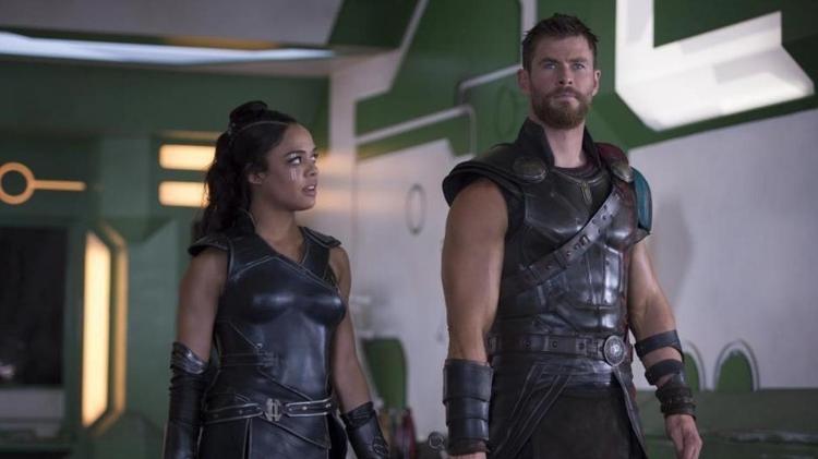 Valquíria (Tessa Thompson) e Thor (Chris Hemsworth) em "Thor: Ragnarok" - Divulgação - Divulgação
