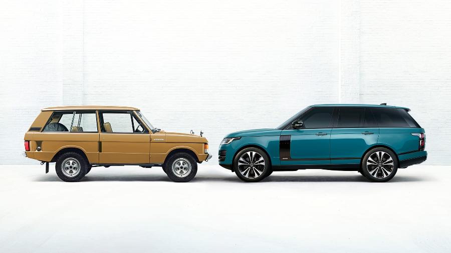 Range Rover Fifty posa ao lado de primeiro modelo da série - Divulgação