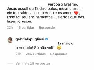 Gabriela Pugliesi diz que perdoou o ex, Erasmo Viana - Imagem: Reprodução/Instagram@gabrielapugliesi - Imagem: Reprodução/Instagram@gabrielapugliesi