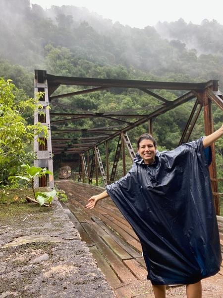 Marina Storch enfrentou bastante chuva em seu trajeto - Arquivo pessoal  - Arquivo pessoal 