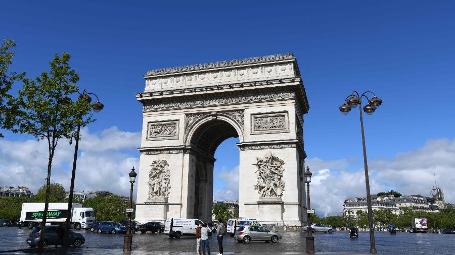O Arco do Triunfo, em Paris - China News Service/China News Service via Getty Images