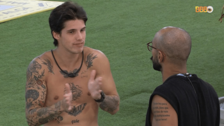 BBB 23: Ricardo tenta conversar com Gabriel Fop e alertá-lo sobre ações - Reprodução/Globoplay