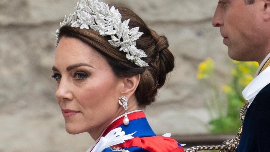 Kate Middleton usa brincos de Lady Di na coroação - Mark Cuthbert/UK Press via Getty Images