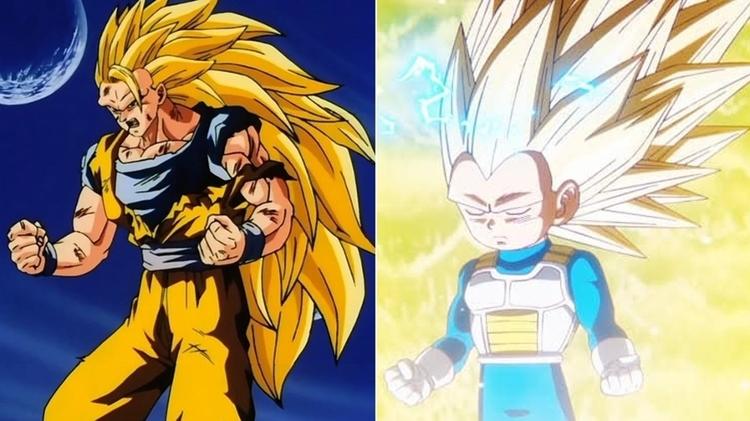 Diferença de cabelo entre Goku e Vegeta como super saiyajin 3 surpreendeu fãs