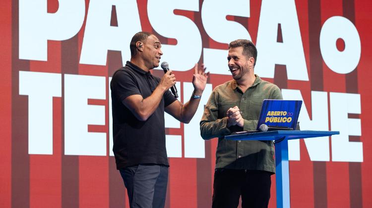 Denílson em participação no programa de estreia 'Aberto ao Público'