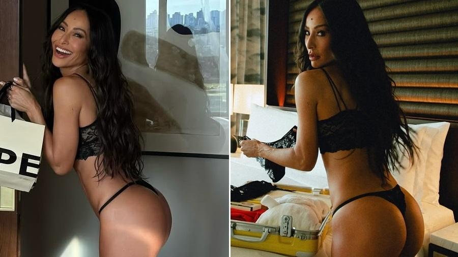 Sabrina Sato posta cliques de lingerie nas redes sociais
