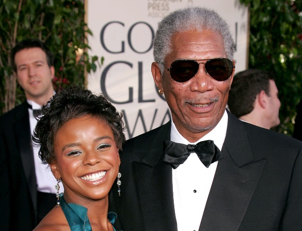 E'Dena Hines posa ao lado de Morgan Freeman; afilhada do ator foi morta neste domingo