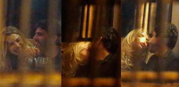 Grazi Massafera foi flagrada trocando beijos com Patrick Bulus em um restaurante do Rio de Janeiro - Marcello Sá Barretto/ AgNews