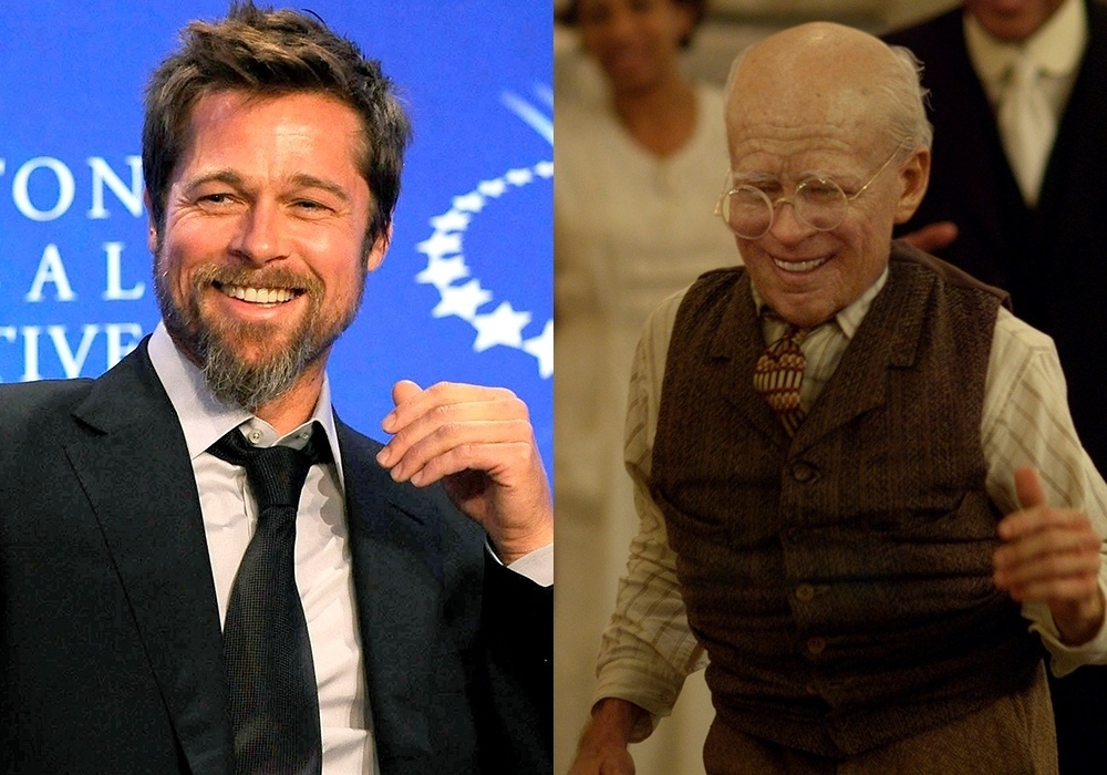 Montagem com Brad Pitt em "O Curioso Caso de Benjamin Button" (2008) - Collection/Shutterstock.com/Reprodução
