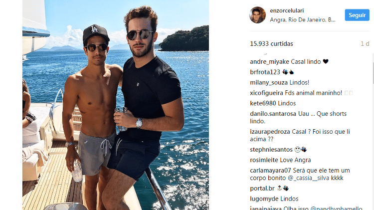 Enzo Celulari posta foto em barco e novo físico chama atenção - Reprodução Instagram - Reprodução Instagram