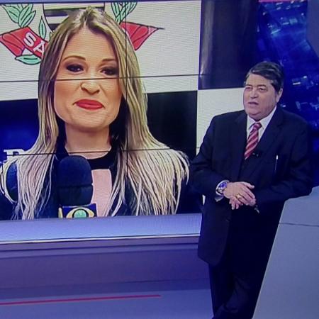 Datena xavecou a repórter Bruna Drews no "Brasil Urgente" - Reprodução/Band - Reprodução/Band
