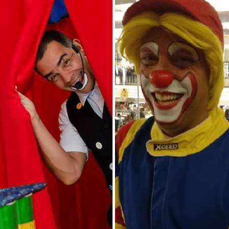 Os palhaços Rogerito e Xibum - Reprodução/Montagem - Reprodução/Montagem