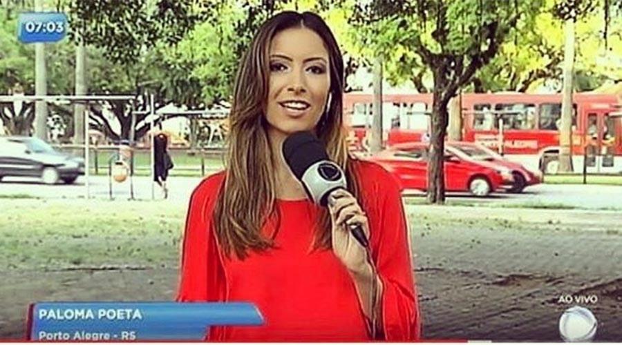 Paloma Poeta durante uma entrada ao vivo no "Balanço Geral Manhã" - Reprodução