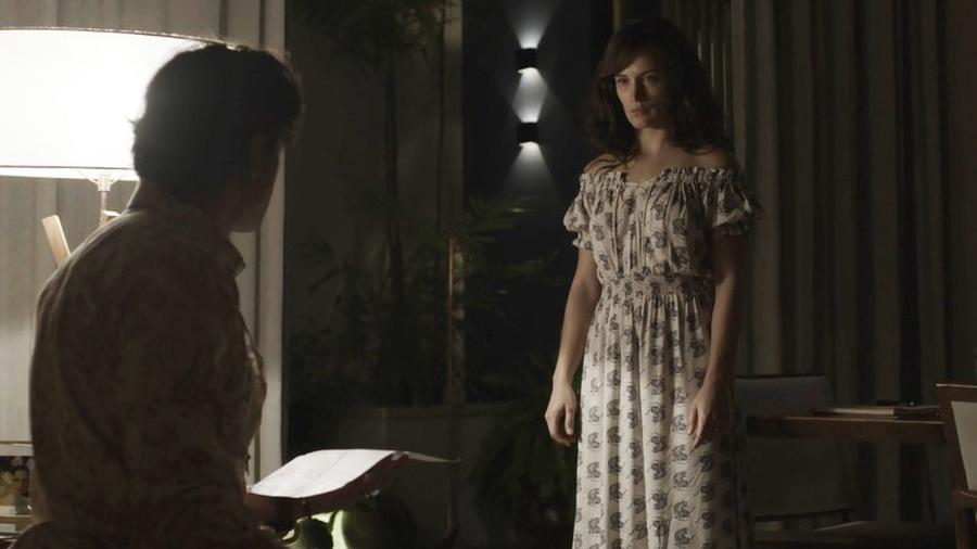 Gael (Sergio Guizé) e Clara (Bianca Bin) em "O Outro Lado do Paraíso" - Reprodução/GShow