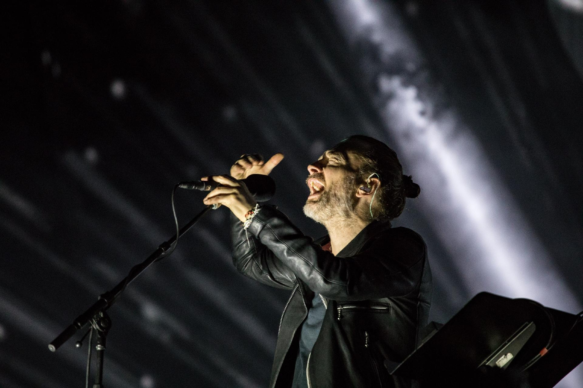 Thom Yorke se apresenta com sua banda, Radiohead, no Soundhearts Festival, no Allianz Parque, em São Paulo - Simon Plestenjak/UOL