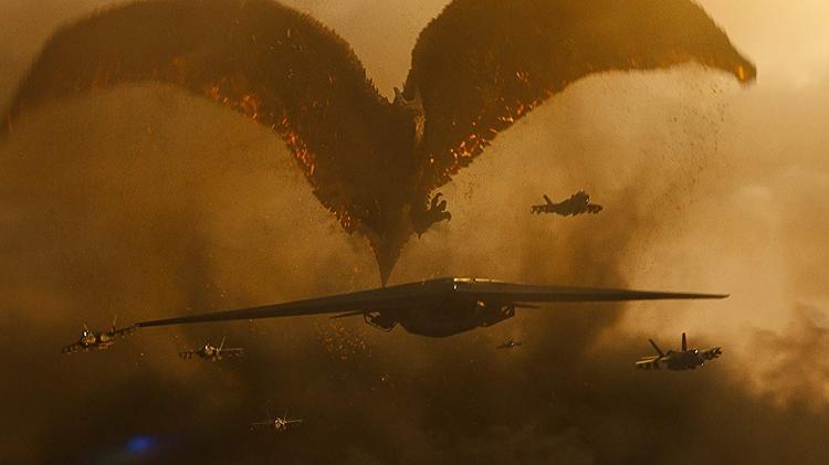 Rodan ataca um avião em "Godzilla II - Rei dos Monstros" - Divulgação - Divulgação