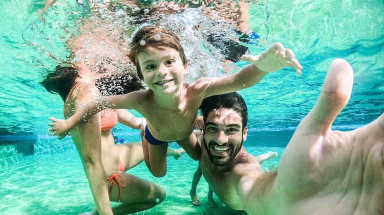 Diversão na piscina do Rio Quente Resorts: para toda a família - Gabriel Boieras/Divulgação - Gabriel Boieras/Divulgação
