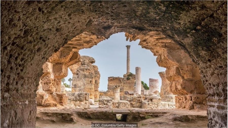 A Termas de Antonino, em Túnis, é um dos maiores espaços romanos destinados a banhos públicos do mundo - DC_COLUMBIA / GETTY IMAGES