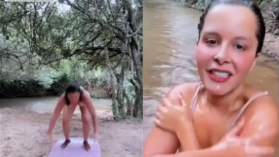 Maraísa mostra rotina de exercícios e banho em meio à natureza - Reprodução/Instagram