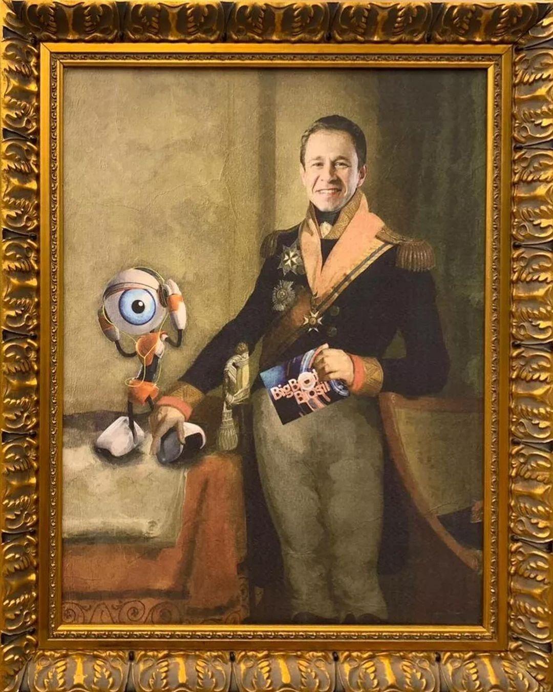 Tiago Leifer em quadro do quarto do líder no "BBB Dia 101" - Reprodução/Instagram