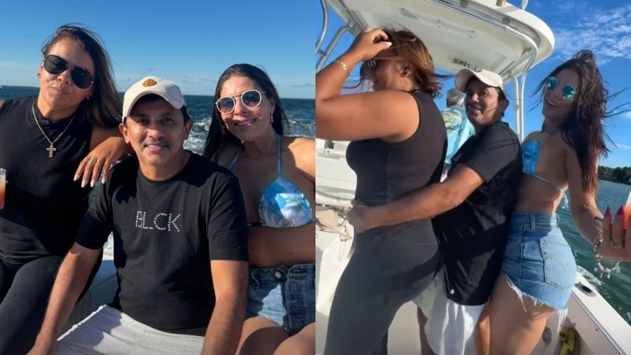 Manoel Gomes, do hit 'Caneta Azul', passeia de lancha nos EUA