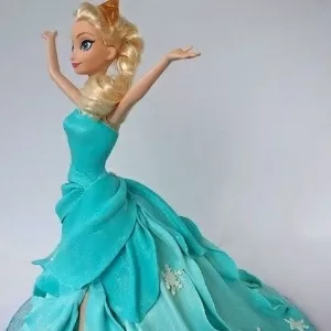 Roupa para Boneca de Pano tema Frozen Elsa e a Anna - Vestido em