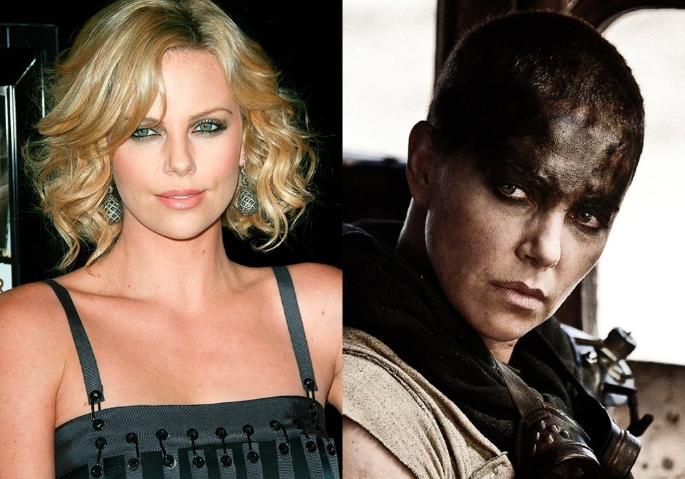 Montagem com Charlize Theron em "Mad Max: Estrada da Fúria" (2015) - Entertainment Press/Shutterstock.com/Reprodução