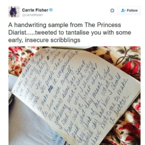 The Princess Diarist  - Reprodução/Twitter/carriefisher  - Reprodução/Twitter/carriefisher 