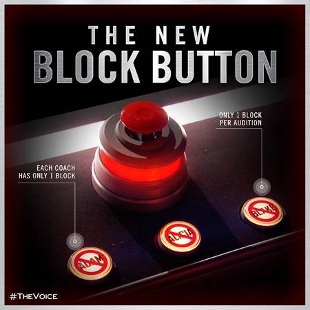 "Block Button", novidade que será usada na 14ª temporada do "The Voice" dos Estados Unidos - Divulgação - Divulgação