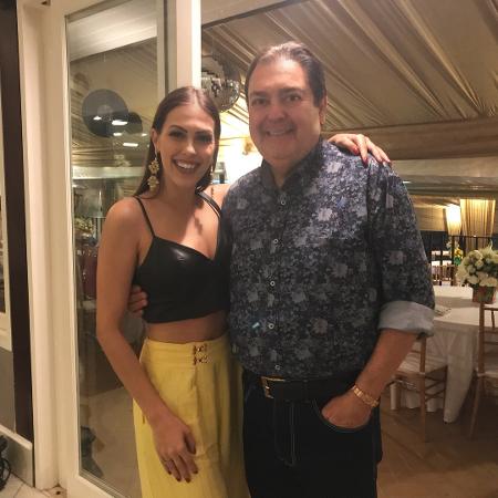 Rachel Drodowsky com Fausto Silva; ela lamenta não ter se despedido do apresentador - Reprodução/Instagram - Reprodução/Instagram
