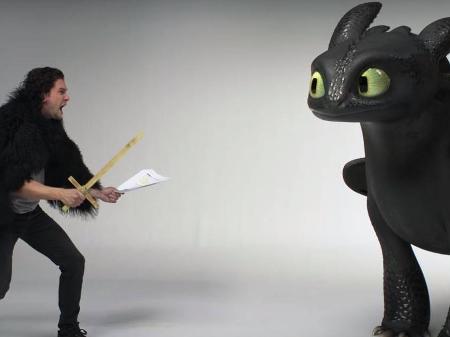 Kit Harington encontra Banguela em vídeo de "Como Treinar o Seu Dragão 3" - Reprodução/YouTube