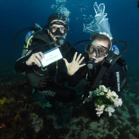 Flavia teve um pedido embaixo d'água - Arquivo Pessoal - Arquivo Pessoal