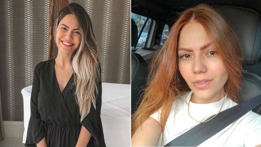 Sarah Poncio antes e depois de mudar o visual e ficar ruiva - Reprodução/Instagram