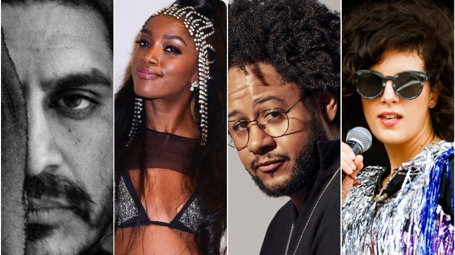 Criolo, Iza, Emicida e Céu estão entre os finalistas do Music Video Festival 2019 - Montagem