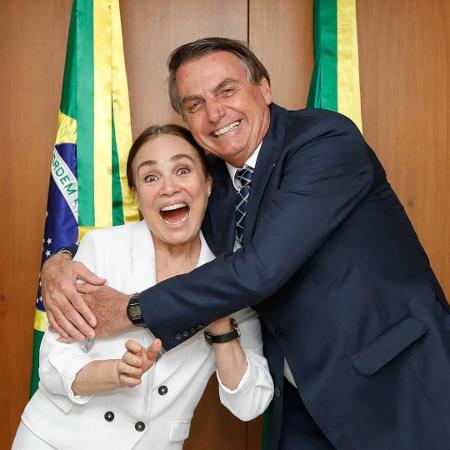 Regina Duarte com Jair Bolsonaro - Reprodução/Instagram