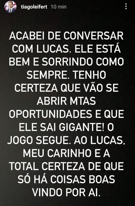 BBB 21: Tiago Leifert fala sobre Lucas Penteado após desistência do ator - Reprodução/Globoplay - Reprodução/Globoplay