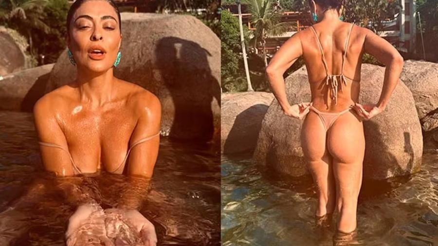 Juliana Paes renova o bronzeado na segunda de Carnaval