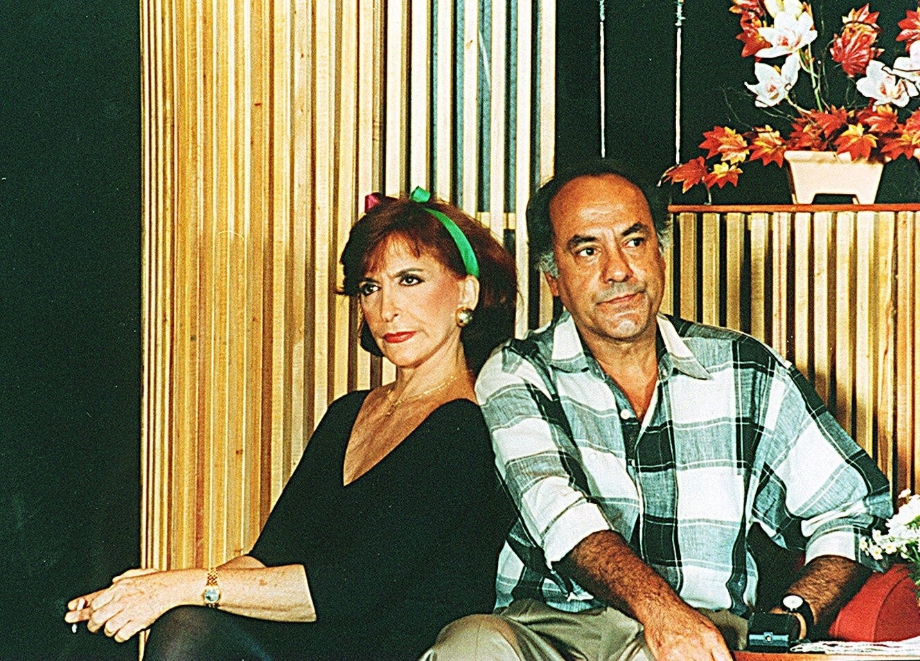 Tereza Rachel e Luiz Carlos de Moraes em cena da peça "Encontro no Supermercado", em 1996 - Divulgação